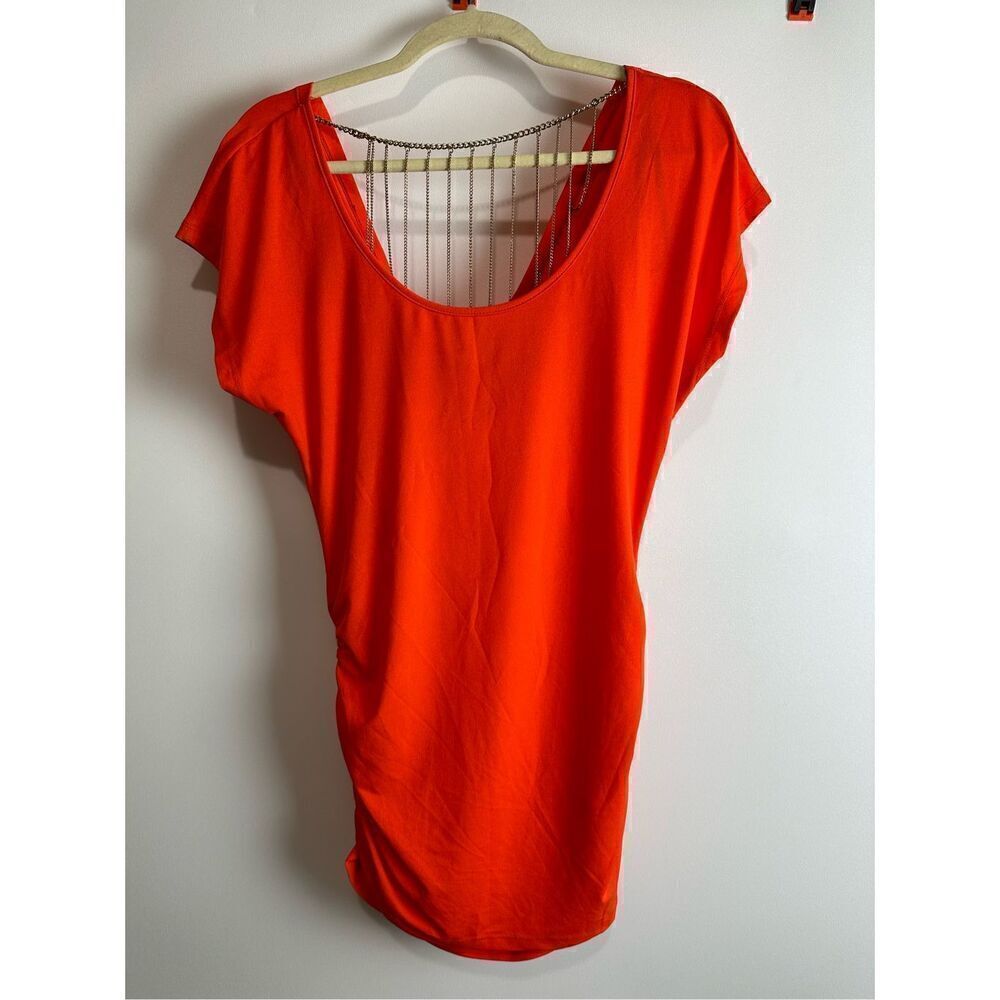 2b Bebe Orange chain tunic dress